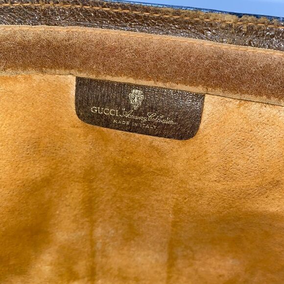 💎Gorgeous💎 Authentic GUCCI Web Sherry Line GG Logo Canvas/Leather Clut… - Picture 9 of 15